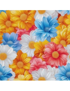 OUTDOOR DEKOSTOFFE OXFORD - Motiv Bunte Blumen | DX18078