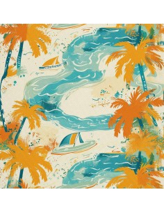 OUTDOOR DEKOSTOFFE OXFORD - Motiv Sommer | DX8943