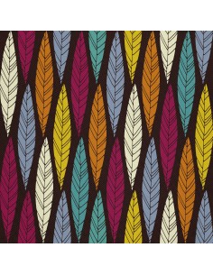 OUTDOOR DEKOSTOFFE OXFORD - Motiv geometrisch Blätter