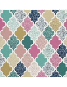 OUTDOOR DEKOSTOFFE OXFORD - Motiv geometrisch in Punkten