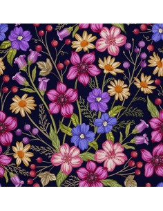 OUTDOOR DEKOSTOFFE OXFORD - Motiv Feldblumen 3