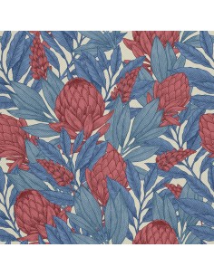 OUTDOOR DEKOSTOFFE OXFORD - Motiv Protea-Blume