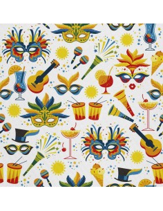 OUTDOOR DEKOSTOFFE OXFORD - Motiv brasilianischer Karneval