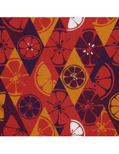 OUTDOOR DEKOSTOFFE OXFORD - Motiv geometrische Zitrusfrüchte