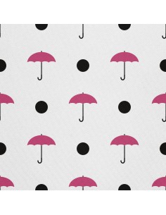 OUTDOOR DEKOSTOFFE OXFORD - Motiv rosa Regenschirme
