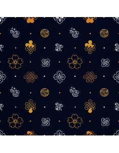 OUTDOOR DEKOSTOFFE OXFORD - Motiv Kabuki, Symbol Asiens
