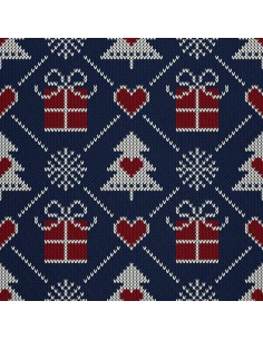 OUTDOOR DEKOSTOFFE OXFORD - Motiv Weihnachtssymbole