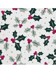 OUTDOOR DEKOSTOFFE OXFORD - Motiv Stechpalme