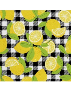 OUTDOOR DEKOSTOFFE OXFORD - Motiv Zitronenfrucht
