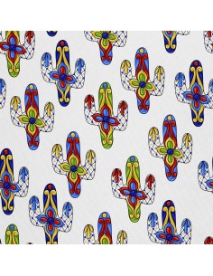 OUTDOOR DEKOSTOFFE OXFORD - Motiv bunte Kakteen