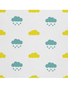 OUTDOOR DEKOSTOFFE OXFORD - Motiv Regenwolken