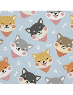 OUTDOOR DEKOSTOFFE OXFORD - Motiv Shiba-Inu-Hund