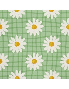 OUTDOOR DEKOSTOFFE OXFORD - Motiv Gänseblümchen 2