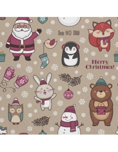 OUTDOOR DEKOSTOFFE OXFORD - Motiv Weihnachten Winter