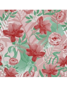 OUTDOOR DEKOSTOFFE OXFORD - Motiv Blumen 6