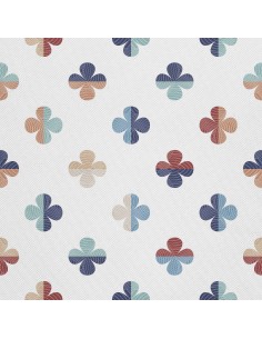 OUTDOOR DEKOSTOFFE OXFORD - Motiv bunte Kleeblätter
