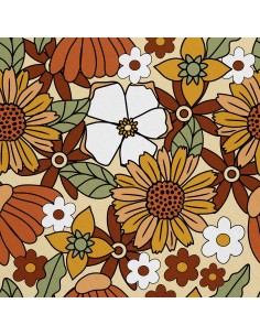 OUTDOOR DEKOSTOFFE OXFORD - Motiv Blumen 7