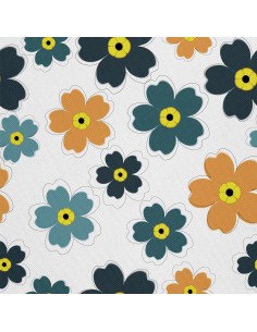 OUTDOOR DEKOSTOFFE OXFORD - Motiv kleine bunte Blumen 2