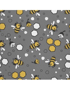 OUTDOOR DEKOSTOFFE OXFORD - Motiv Bienen und Waben