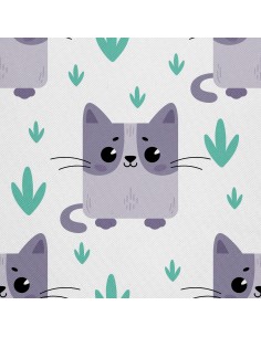 OUTDOOR DEKOSTOFFE OXFORD - Motiv Katze im Gras
