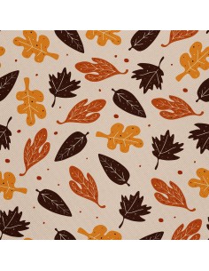 OUTDOOR DEKOSTOFFE OXFORD - Motiv Herbstblätter 2