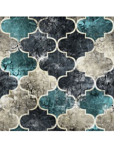 OUTDOOR DEKOSTOFFE OXFORD - Motiv marokkanisches Mosaik