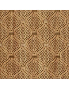 OUTDOOR DEKOSTOFFE OXFORD - Motiv geschnitztes Holz