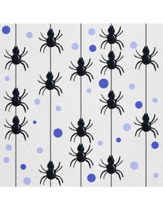 OUTDOOR DEKOSTOFFE OXFORD - Motiv Spinne an einem Faden