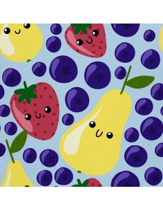 OUTDOOR DEKOSTOFFE OXFORD - Motiv Birnen Erdbeeren Heidelbeeren