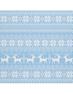 OUTDOOR DEKOSTOFFE OXFORD - Motiv blaues Weihnachtsmuster