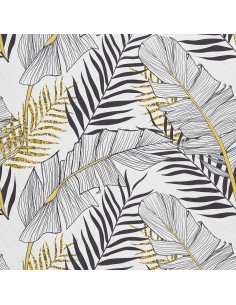 OUTDOOR DEKOSTOFFE OXFORD - Motiv Bananen- und Palmblätter