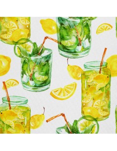 OUTDOOR DEKOSTOFFE OXFORD - Motiv Limonade Aquarell