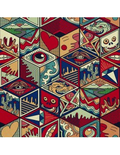 OUTDOOR DEKOSTOFFE OXFORD - Motiv Doodle Art. I DX181