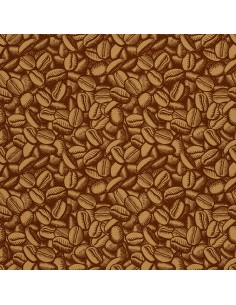 OUTDOOR DEKOSTOFFE OXFORD - Motiv Kaffeebohnen