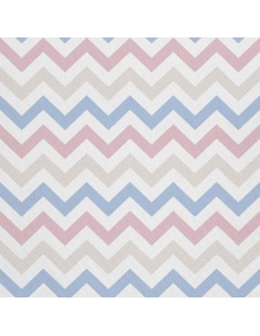 OUTDOOR DEKOSTOFFE OXFORD - Motiv Pastell Zickzack