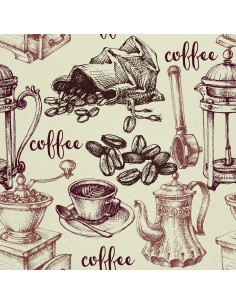 OUTDOOR DEKOSTOFFE OXFORD - Motiv Kaffee