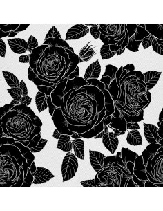 OUTDOOR DEKOSTOFFE OXFORD - Motiv Schwarze Rosen 2