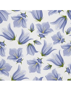 OUTDOOR DEKOSTOFFE OXFORD - Motiv Blaue Glockenblumen