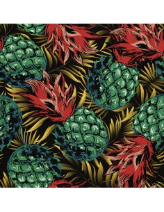 OUTDOOR DEKOSTOFFE OXFORD - Motiv Grüne Ananas