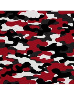 OUTDOOR DEKOSTOFFE OXFORD - Motiv Rote Camouflage