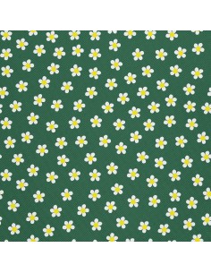 OUTDOOR DEKOSTOFFE OXFORD - Motiv Kamille auf grünem