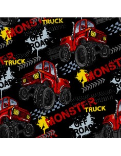 OUTDOOR DEKOSTOFFE OXFORD - Motiv Monster Truck