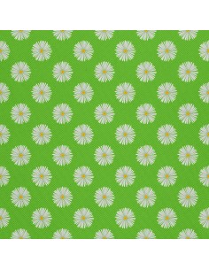 OUTDOOR DEKOSTOFFE OXFORD - Motiv Gänseblümchen auf Grün 2