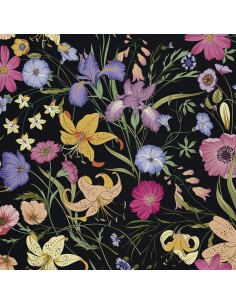 OUTDOOR DEKOSTOFFE OXFORD - Motiv Feld von Blumen 2