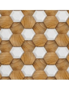 OUTDOOR DEKOSTOFFE OXFORD - Motiv Holzfliesen