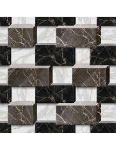 OUTDOOR DEKOSTOFFE OXFORD - Motiv Marmor Ziegel