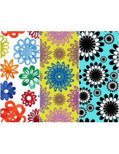 Heko Panels Stoff Panel Wasserdicht Mit 3 Mustern Canvas-Stoff Polyester Stoff Zum Nähen - Blumentmuster