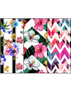 Heko Panels Stoff Panel Wasserdicht Mit 3 Mustern Canvas-Stoff Polyester Stoff Zum Nähen - Blumentmuster