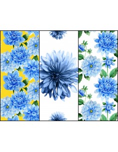 Heko Panels Stoff Panel Wasserdicht Mit 3 Mustern Canvas-Stoff Polyester Stoff Zum Nähen - Blumentmuster