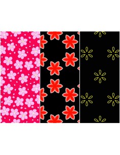 Heko Panels Stoff Panel Wasserdicht Mit 3 Mustern Canvas-Stoff Polyester Stoff Zum Nähen - Blumentmuster